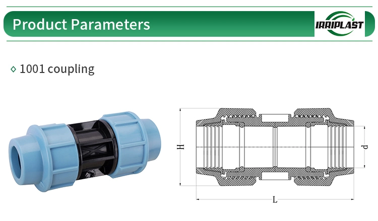 Irriplast Factory Manufacture High Quality HDPE Plastic Pipe Fitting Pn16 Coupling