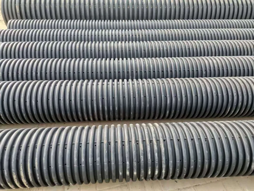 Perforated Doube Wall and Single Wall Corrugated HDPE Pipe for Drainage and Sewage