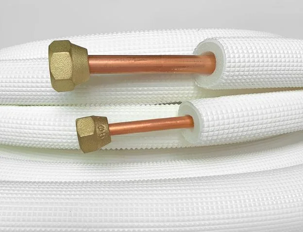 Single Double 1/4 3/8 Air Conditioner Copper Tube PE Insulated Copper Pipe