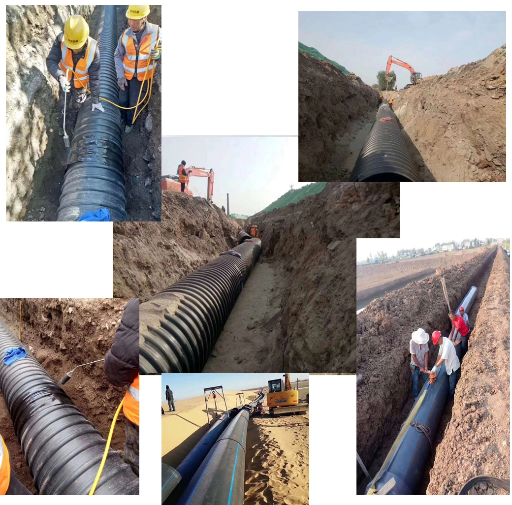 HDPE Double Wall Corrugated Pipe for Municipal Sewage System and Drainage Conduit