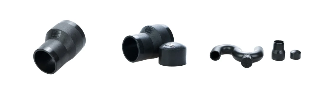 PE100 SDR26 Syphon Eccentric Reducer 56*50mm-315*250mm HDPE Siphon Fittings