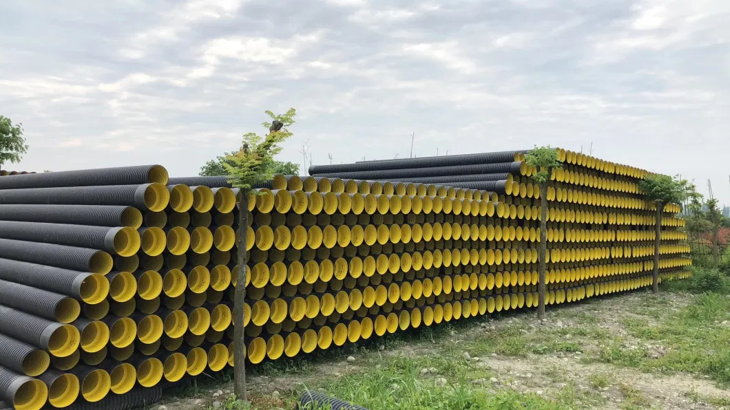 Jubo HDPE Double Wall Corrugated Drainage System Sewage Pipe Agricultural Irrigation Perforated Plastic Culvert Pipe