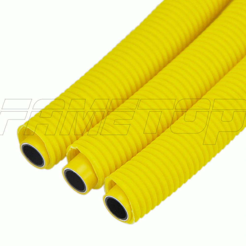 Yellow Corrugated PE-Al-PE Gas Pipe with Size 16mm to 32mm