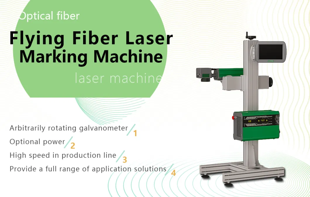 Fiber Laser Industrial Production Marking Machine Flying Model CNC Engraving Machine 100, 000hours Gold Silver Copper Iron Aluminum PVC PE HDPE Pipes Cables