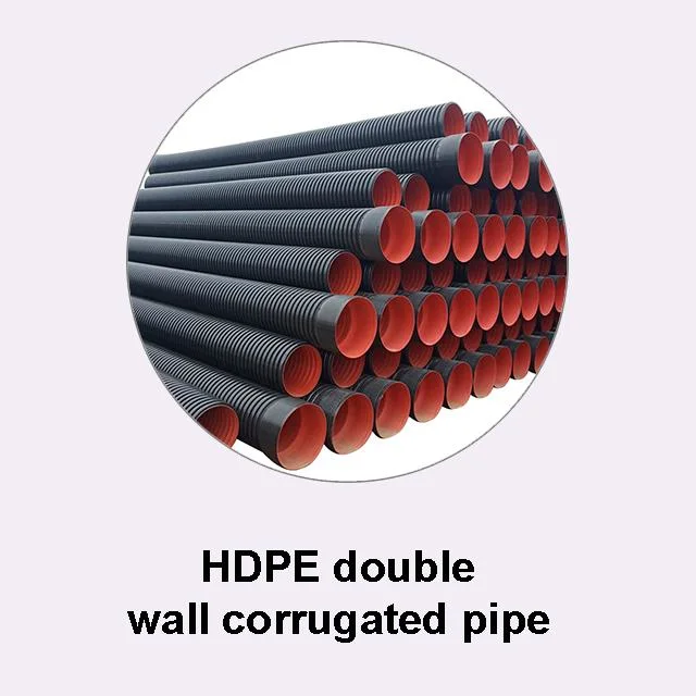 High Rigidity and Strength Stable Performance Pipe HDPE Reinforced Spiral Corrugated Pipe with Steel Belt for Sewage and Drainage for Irrigation, Water Delivery