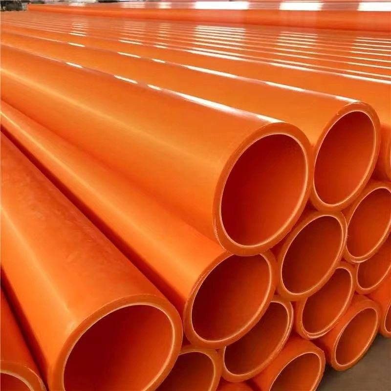 Heat Resistant Insulated Modified Polypropylene Power Cable Protection Power Tube Orange Conduit