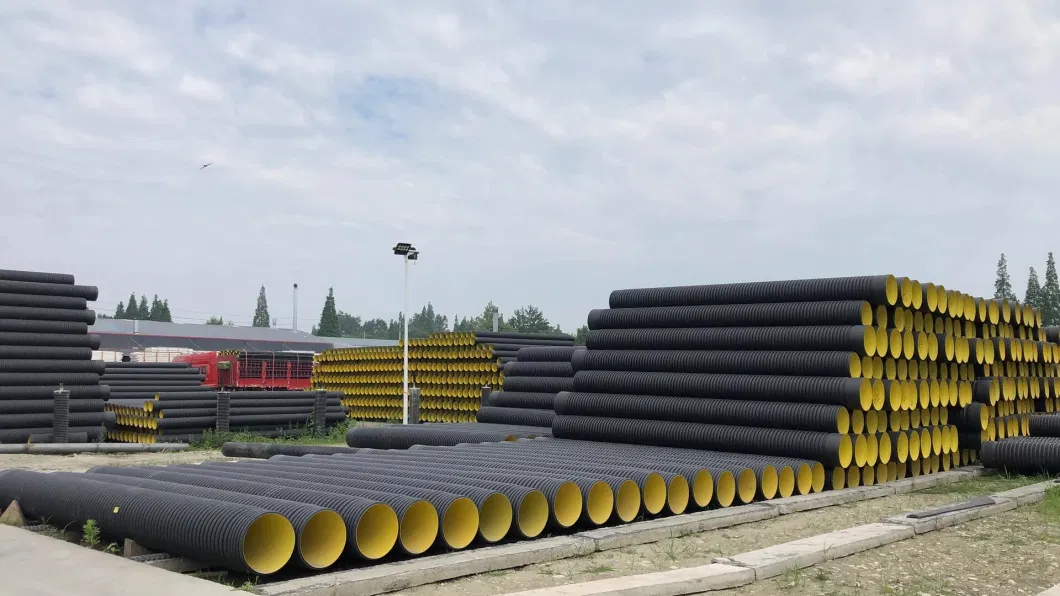 Jubo HDPE Double Wall Corrugated Drainage System Sewage Pipe Agricultural Irrigation Perforated Plastic Culvert Pipe