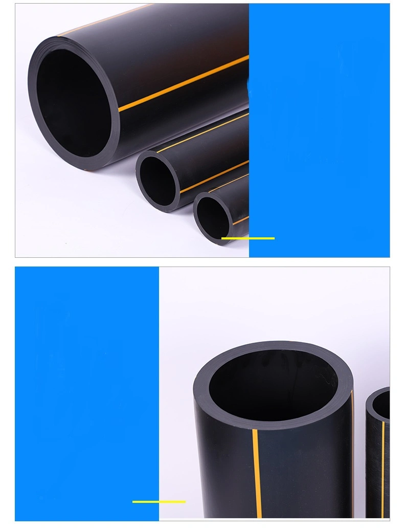 Wholesale Price HDPE Pipe Gas Pipe Yellow Orange Line All Size in Stock High Pressure