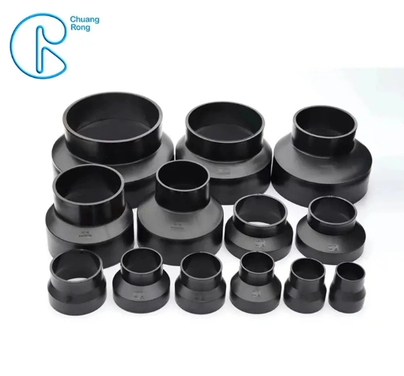 PE100 SDR26 Syphon Eccentric Reducer 56*50mm-315*250mm HDPE Siphon Fittings