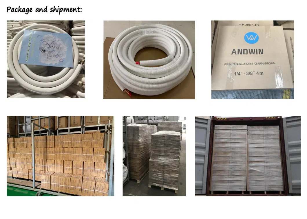 AC Copper Line Set/White PE Line Set/Air Conditioner Installation Kit/Copper Insulation Tube/Pipe