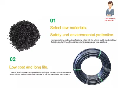 Tubo in plastica per acqua Jubo HDPE DN110-800 per irrigazione