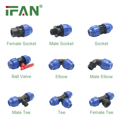  IFON raccordi per tubi PE100 a gomito 20 mm PP HDPE compressione Raccordi