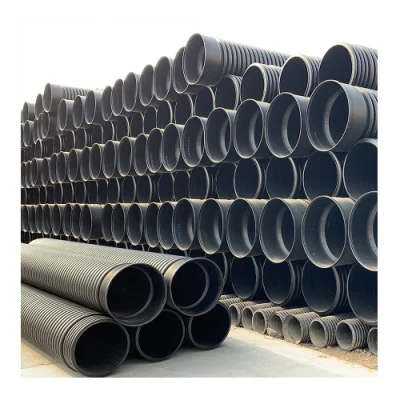 Jubo PE100 SN8 200 mm 300 mm 400 mm 500 mm 800 mm 900 mm 110 mm Tubo di drenaggio corrugato a doppia parete in HDPE per sistema di drenaggio