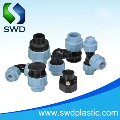  Plastica ad alta pressione PP compressione rapida raccordo per tubi in HDPE per Irrigazione che inciampano