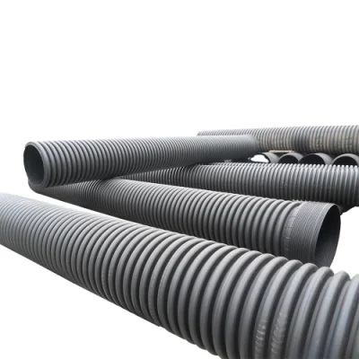 Jubo PE100 SN8 200 mm 300 mm 400 mm 500 mm 800 mm 900 mm 110 mm Tubo di drenaggio corrugato a doppia parete in HDPE per sistema di drenaggio