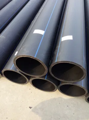 Alta qualità nero PN10 HDPE tubo Prezzo per acqua con Linee blu
