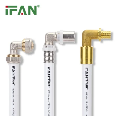 IFON tubo Pex gas acqua alimentazione Ottone Poly compressione pressa Raccordi a T a gomito con giunto filettato maschio a crimpare di espansione