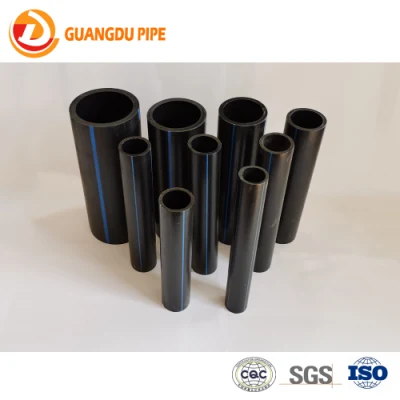  Tubo in HDPE forma completa tubo in HDPE Prezzo per piede polietilene Tubo PE80 SDR11 Listino prezzi HDPE Pn12,5 tubo in polietilene