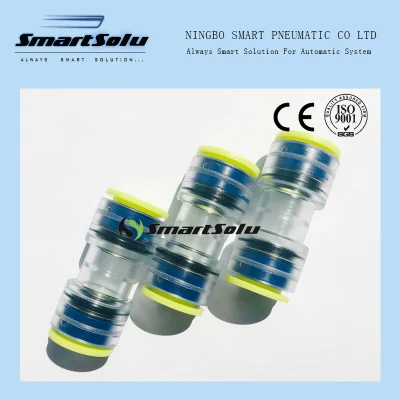 Connettori a innesto rapido in plastica transperente da 14/10 mm senza estremità metallica Accoppiatore per microdotto in HDPE