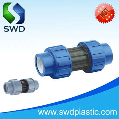 Plastica ad alta pressione PP compressione rapida raccordo per tubi in HDPE per Irrigazione che inciampano