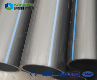 Tubo in HDPE nero da 160 mm per acqua potabile materiale plastico