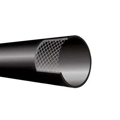 Tubo in HDPE personalizzato colore nero filo in acciaio in PE rinforzato con maglia Tubo composito