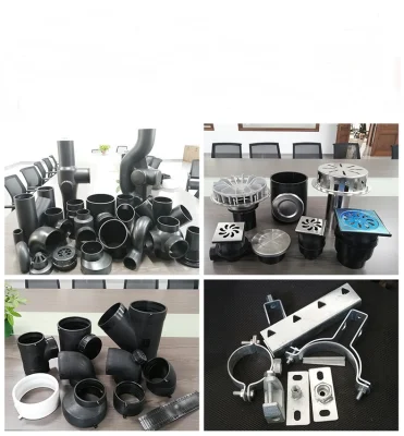 Raccordi per tubi in HDPE Trap Sifonic per drenaggio tetto con pulizia Tramoggia a T ovente PN6 SDR21