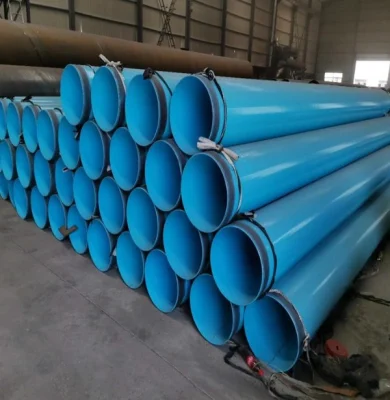 Vendita a caldo all&prime;esterno in PE all&prime;interno di acciaio composito rivestito in plastica blu Tubo per tubo anticorrosione tubo per alimentazione acqua