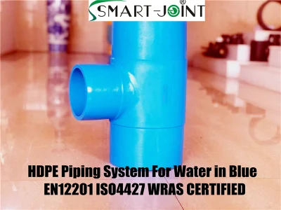 Sistema di tubazioni in HDPE blu per acqua con certificato WRAS