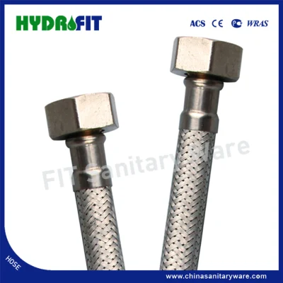  Produzione in fabbrica FF/FM/M10 filo di acciaio inox treccia tubo in gomma acqua Bagno in fibra idraulica in maglia tubo flessibile doccia in metallo Tubo intrecciato