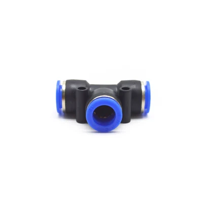 PE Profilo T uguale a 3 vie plastica blu tubo-tubo One-Touch Raccordi pneumatici