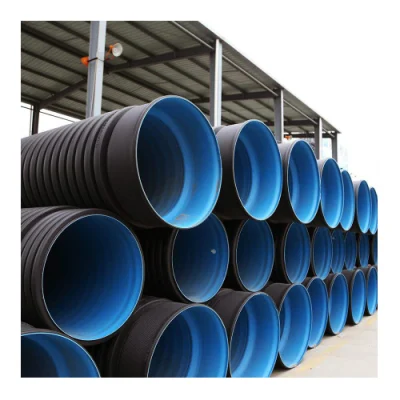  Jubo PE100 SN8 200 mm 300 mm 400 mm 500 mm 800 mm 900 mm 110 mm Tubo di drenaggio corrugato a doppia parete in HDPE per sistema di drenaggio