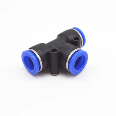 PE Profilo T uguale a 3 vie plastica blu tubo-tubo One-Touch Raccordi pneumatici