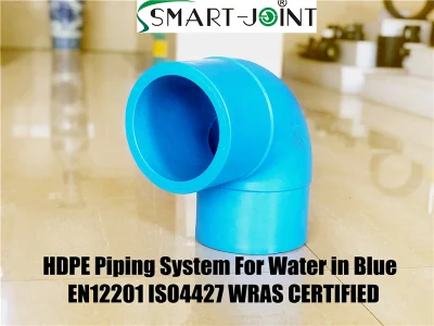 Sistema di tubazioni in HDPE blu per acqua con certificato WRAS