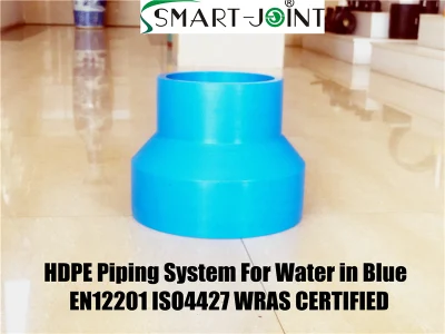 Sistema di tubazioni in HDPE blu per acqua con certificato WRAS