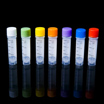 Provetta per analisi monouso da laboratorio in PP provetta criogenica da 1,5 ml con vite Provetta criogenica in plastica per fiale CA P Cryo