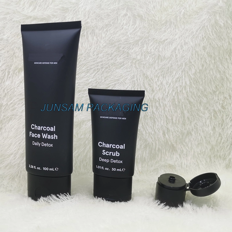 30ml 100ml Black Oval High Density Polyethylene Tube for Face Wash