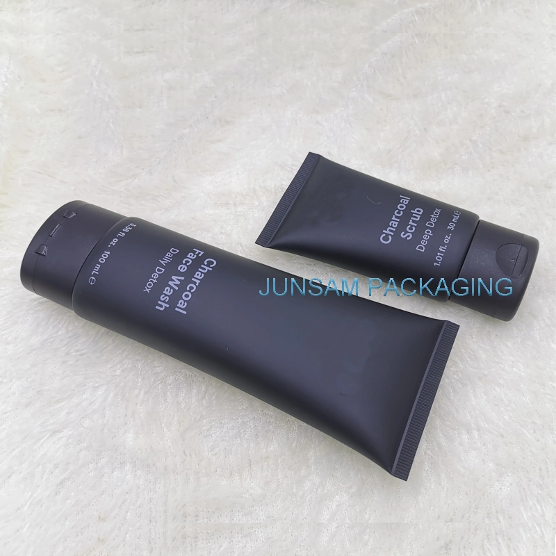 30ml 100ml Black Oval High Density Polyethylene Tube for Face Wash