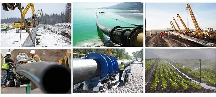 High Polyethylene DN 20mm - 1600m SDR11 Poly HDPE Pipe for Water Supply Irrigation/Drainage/Mud Slurry Sand Gas Oil Dredging Dredge Dredger HDPE Pipe