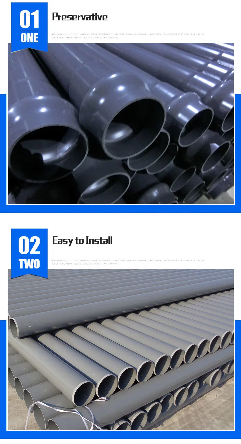 Factory Price Wholesale Inch PVC UPVC Pipe with High Quality