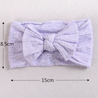 Baby Digital Printing Bowl Bows Infant Hair Band Wholesale Bandana Hair Decoration Children&prime;s Cute Knitted Headband