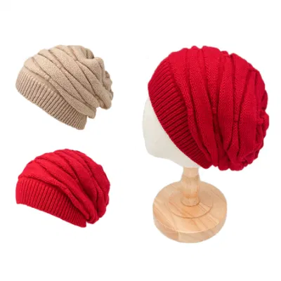  Blank Plain Soft Knitted Yarn Ladies Men Women Unisex Winter Cap Hat