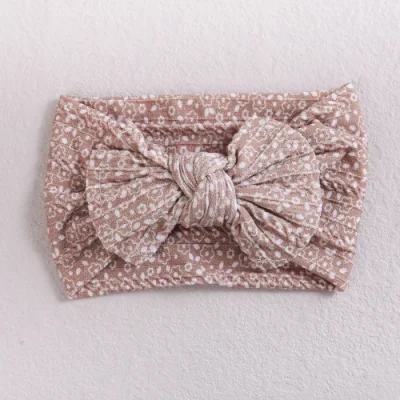 Baby Digital Printing Bowl Bows Infant Hair Band Wholesale Bandana Hair Decoration Children&prime;s Cute Knitted Headband