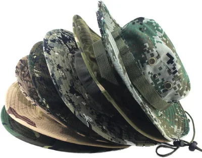 Wholesale Camo Fisherman Hat Fishing Hunting Hiking Outdoor Tactical Round Brim Hat