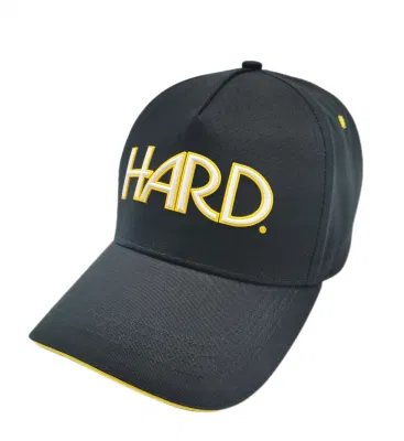 Baseball Cap with 3D Rubber Printing Customized Cotton Promotion Sandwich Peak Fashion Sport Hat with 5panel Metal Buckle Golf Trucker Cap
