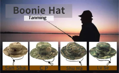 Wholesale Camo Fisherman Hat Fishing Hunting Hiking Outdoor Tactical Round Brim Hat