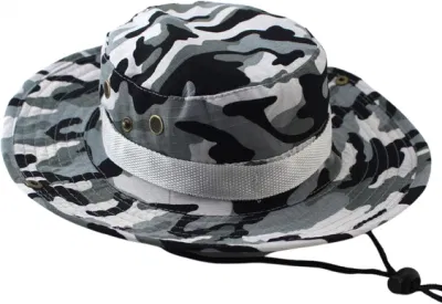 Wholesale Camo Fisherman Hat Fishing Hunting Hiking Outdoor Tactical Round Brim Hat