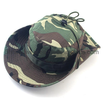Camouflage Bucket Hat Custom Logo Camo Boonie Hats Outdoor Hunting Hiking Fishing Climbing Fisherman Panama Cap