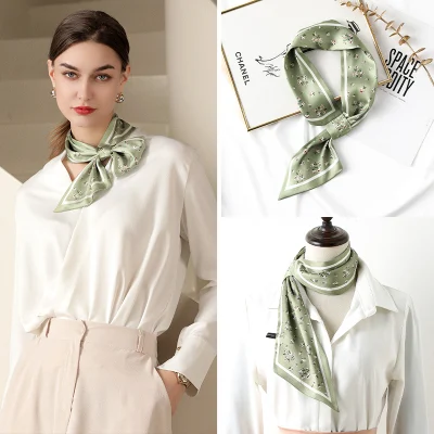 Women Fashion Hair Scarf Lightweight Silk Feeling Head Square Bandanas