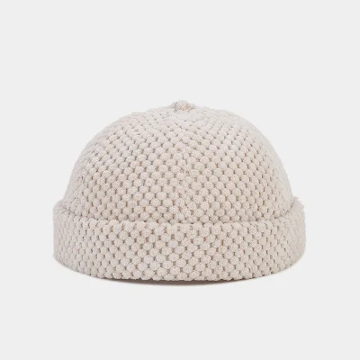 Custom Logo Thicker Corduroy Brimless Pineapple Pattern Hip Hop Trucker Caps